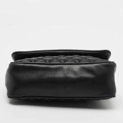 Pre Owned CH Carolina Herrera Black Quilted Leather Chain Crossbody Bag