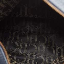 Pre Owned CH Carolina Herrera Navy Blue Pebbled Leather Maria Shoulder Bag