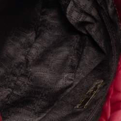 Pre Owned CH Carolina Herrera Burgundy Leather Flap Shoulder Bag