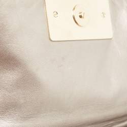 CH Carolina Herrera Metallic Quilted Leather Bimba Clutch