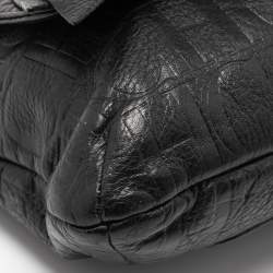 مملوكة مسبقًا CH Carolina Herrera Black Leather Bow Flap Shoulder Bag