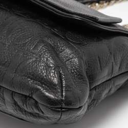 مملوكة مسبقًا CH Carolina Herrera Black Leather Bow Flap Shoulder Bag