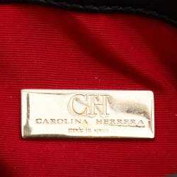 Pre Owned CH Carolina Herrera Black Quilted Leather Chain Flap Shoulder Bag