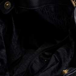 Pre Owned CH Carolina Herrera Black Quilted Leather Tassel Tote