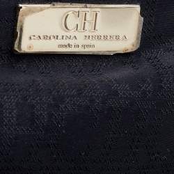 Pre Owned CH Carolina Herrera Black Quilted Leather Tassel Tote