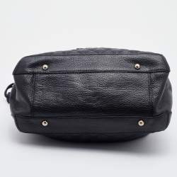 Pre Owned CH Carolina Herrera Black Quilted Leather Tassel Tote
