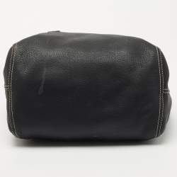 Pre Owned CH Carolina Herrera Black Leather Tote
