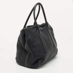 Pre Owned CH Carolina Herrera Black Leather Tote