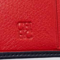 Pre Owned CH Carolina Herrera Blue Leather Compact Wallet