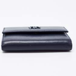 Pre Owned CH Carolina Herrera Blue Leather Compact Wallet