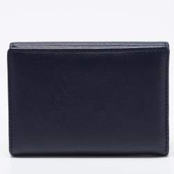 Pre Owned CH Carolina Herrera Blue Leather Compact Wallet