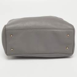 Pre Owned CH Carolina Herrera Grey Leather Tote