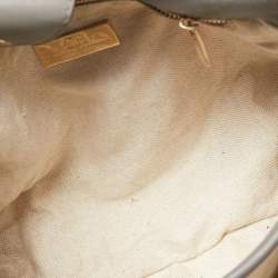 Pre Owned CH Carolina Herrera Grey Leather Tote