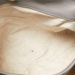 Pre Owned CH Carolina Herrera Grey Leather Tote