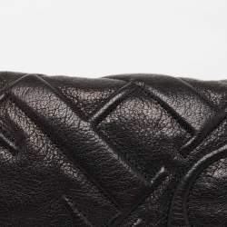 Pre Owned CH Carolina Herrera Black Quilted Leather Flap Chain Shoulder Bag