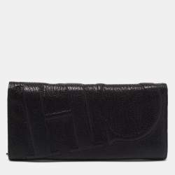 Pre Owned محفظة كونتينينتال كارولينا هيريرا جلد منقوش ذهبي ميتاليك بقلاب