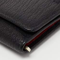 Pre Owned محفظة كونتينينتال كارولينا هيريرا جلد منقوش ذهبي ميتاليك بقلاب