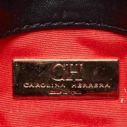 Pre Owned حقيبة كروس كارولينا هيريرا جلد مبطن بسلسلة