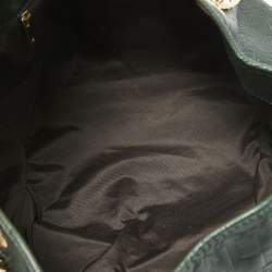Pre Owned CH Carolina Herrera Green Monogram Leather Chain Bag