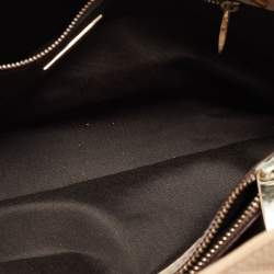 Pre Owned CH Carolina Herrera Beige Embossed Nubuck Leather Chain Tote