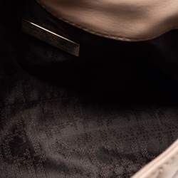 Pre Owned CH Carolina Herrera Beige Quilted Leather Chain Flap Shoulder Bag