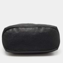 Pre Owned CH Carolina Herrera Black Leather Tassel Hobo