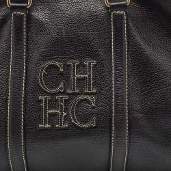 Pre Owned حقيبة يد كارولينا هيريرا ماتيو متوسطة جلد محبب بيج