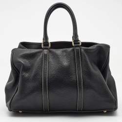 Pre Owned حقيبة يد كارولينا هيريرا ماتيو متوسطة جلد محبب بيج