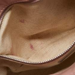 Pre Owned CH Carolina Herrera Burgundy Chevron Leather CH Logo Flap Shoulder Bag