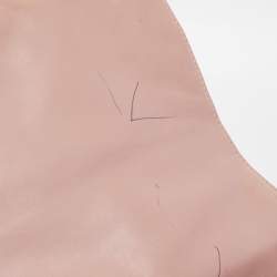 Pre Owned CH Carolina Herrera Burgundy Chevron Leather CH Logo Flap Shoulder Bag