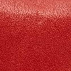 Pre Owned CH Carolina Herrera Red Leather Envelope Clutch