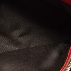 Pre Owned CH Carolina Herrera Red Embossed Leather Chain Tote