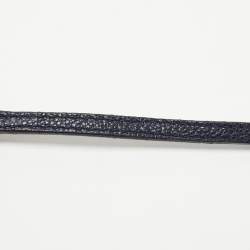 Pre Owned CH Carolina Herrera Blue Leather Flap Shoulder Bag