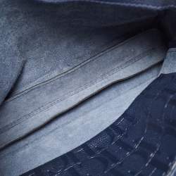 Pre Owned CH Carolina Herrera Blue Leather Flap Shoulder Bag