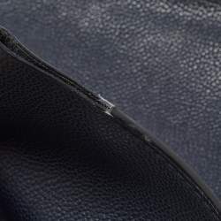 Pre Owned CH Carolina Herrera Blue Leather Flap Shoulder Bag