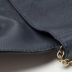 Pre Owned CH Carolina Herrera Blue Leather Flap Shoulder Bag