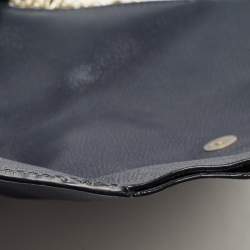 Pre Owned CH Carolina Herrera Blue Leather Flap Shoulder Bag