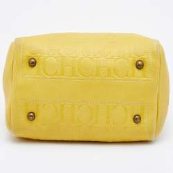 مملوكة مسبقًا CH Carolina Herrera Yellow Leather Andy Boston Bag
