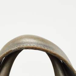 Pre Owned CH Carolina Herrera Blue Monogram Denim Andy Boston Bag