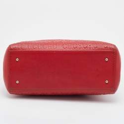 Pre Owned CH Carolina Herrera Red Leather Tote