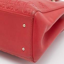 Pre Owned CH Carolina Herrera Red Leather Tote