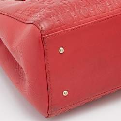 Pre Owned CH Carolina Herrera Red Leather Tote