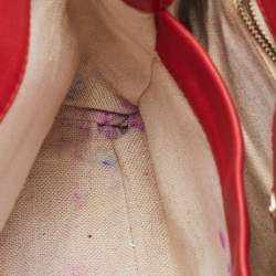 Pre Owned CH Carolina Herrera Red Leather Tote