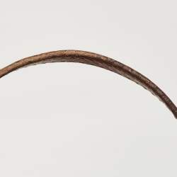 Pre Owned CH Carolina Herrera Off White/Brown Signature Coated Canvas and Leather Shopper Tote