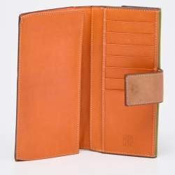 Pre Owned CH Carolina Herrera Multicolor Monogram Canvas and Leather Continental Wallet