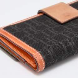 Pre Owned CH Carolina Herrera Multicolor Monogram Canvas and Leather Continental Wallet
