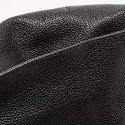 Pre Owned CH Carolina Herrera Black Leather Minuetto Flap Top Handle Bag