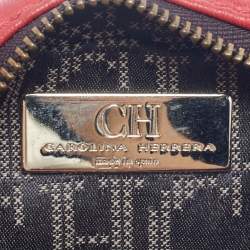 Pre Owned CH Carolina Herrera Red Quilted Leather Chain Crossbody Bag