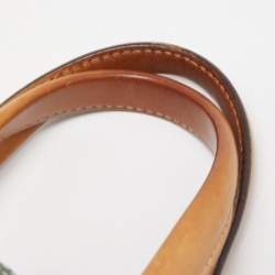 Pre Owned CH Carolina Herrera Green Monogram Leather Andy Tote