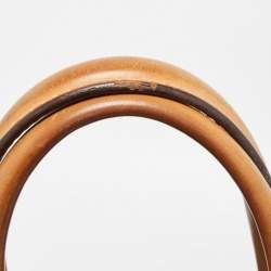 Pre Owned CH Carolina Herrera Green Monogram Leather Andy Tote